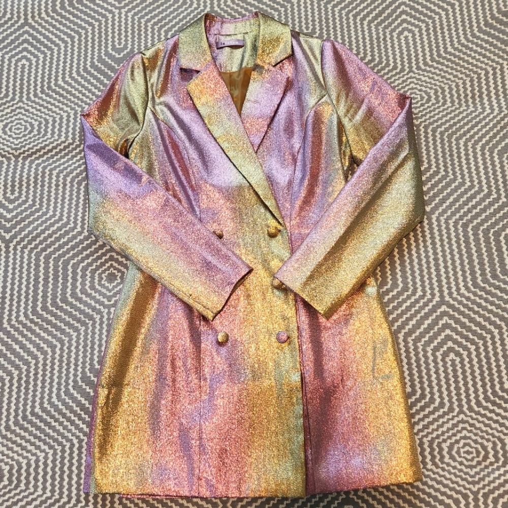 Metallic Blazer Mini Dress - M